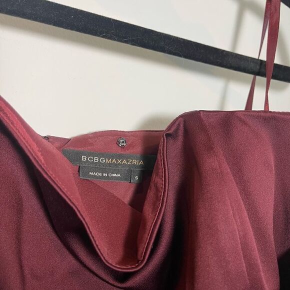 BCBGmaxazria Y2k Wine/Burgundy Sateen Corset Top - Small - Picture 6 of 8